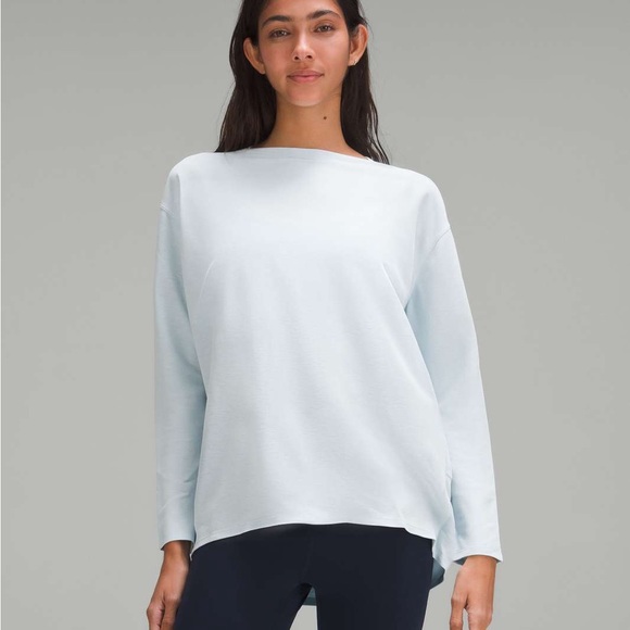 lululemon athletica Tops - Lululemon Back in Action Long-Sleeve Shirt *Pique
Powder Blue- Size 8 / NWT